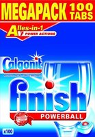 Средство для посудомоечных машин Finish All in 1 Powerball 100шт. купить по лучшей цене
