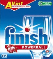 Средство для посудомоечных машин Finish All in 1 Powerball 45шт. купить по лучшей цене