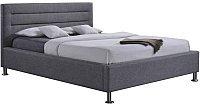 Кровать Signal Двуспальная кровать Liden 160x200 серый купить по лучшей цене