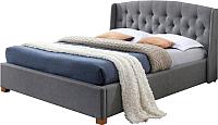 Кровать Signal двуспальная кровать hampton 160x200 серый купить по лучшей цене