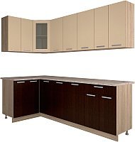 Кухня Интерлиния Готовая кухня Мила 12x24 ваниль дуб венге купить по лучшей цене