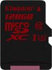 Kingston microSDXC 128Gb Class 10 UHS-I U3 + SD adapter (SDCA3/128GB)