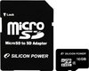 Silicon Power microSDHC 16Gb Class 4 + SD adapter (SP016GBSTH004V10SP)
