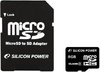 Silicon Power microSDHC 8Gb Class 10 + SD adapter (SP008GBSTH010V10SP)