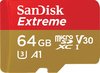 Sandisk microSDXC 64Gb Extreme + SD adapter (SDSQXAF-064G-GN6AA)