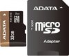 A-Data microSDHC 32Gb UHS-I U1 + SD adapter (AUSDH32GUI1-RA1)