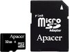 Apacer microSDHC 32Gb Class 4 + SD adapter (AP32GMCSH4-R)