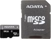 A-Data microSDXC 64Gb Class 10 UHS-I U1 + SD adapter (AUSDX64GUICL10-RA1)