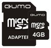 Qumo microSD 4Gb + SD adapter