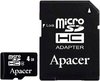 Apacer microSDHC 4Gb Class 4 + SD adapter (AP4GMCSH4-R)